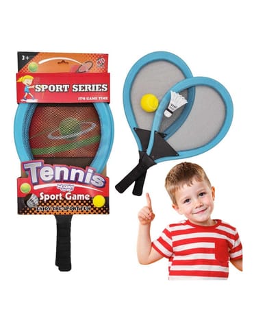 ⁨WOOPIE Duże Rakietki do Tenisa Badminton dla Dzieci Zestaw + Piłka Lotka⁩ w sklepie Wasserman.eu