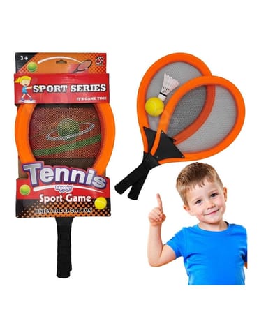 ⁨WOOPIE Duże Rakietki do Tenisa Badminton dla Dzieci Zestaw + Piłka Lotka⁩ w sklepie Wasserman.eu