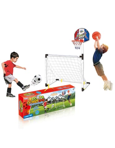 ⁨WOOPIE Zestaw 2w1 Koszykówka Bramka do Piłki Nożnej+ Piłki⁩ w sklepie Wasserman.eu