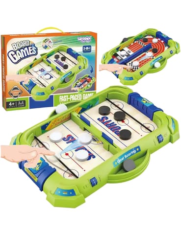 ⁨WOOPIE Gra Zręcznościowa 2w1 Mini Hokej Wyścigi⁩ w sklepie Wasserman.eu