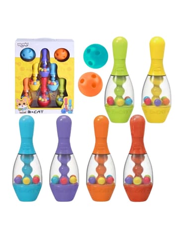 ⁨WOOPIE Kolorowe Kręgle Dla Dzieci 8 el.⁩ w sklepie Wasserman.eu