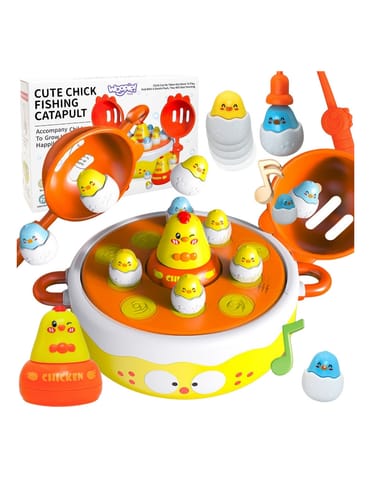 ⁨WOOPIE Gra Zręcznościowa Łowienie Kurczaczków 4w1 Katapulta⁩ w sklepie Wasserman.eu
