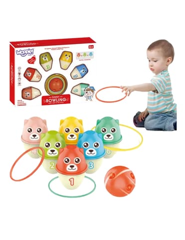 ⁨WOOPIE Kręgle Dla Dzieci Kolorowe Misie 3w1⁩ w sklepie Wasserman.eu