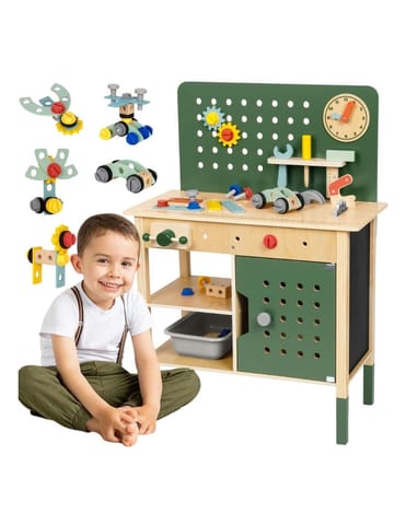 ⁨WOOPIE GREEN Drewniany Warsztat STEM Zestaw z Narzędziami⁩ w sklepie Wasserman.eu