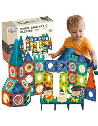 ⁨WOOPIE Klocki Magnetyczne Zamek 98 el.⁩ w sklepie Wasserman.eu