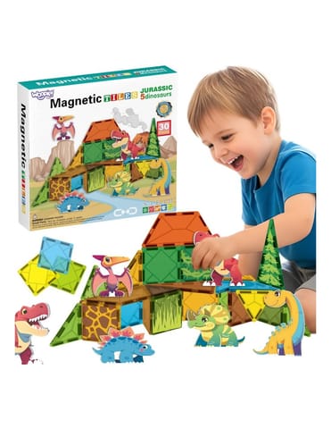 ⁨WOOPIE Magnetyczne Klocki Konstrukcyjne 7,5 cm Dino 30 el.⁩ w sklepie Wasserman.eu