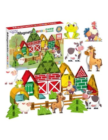 ⁨WOOPIE Magnetyczne Klocki Konstrukcyjne 7,5 cm Farma 30 el.⁩ w sklepie Wasserman.eu