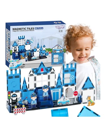 ⁨WOOPIE Klocki Magnetyczne 3D Zestaw Komisariat Policji 42el.⁩ w sklepie Wasserman.eu