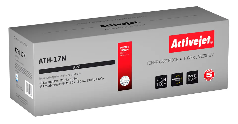 ⁨Toner Activejet ATH-17N (zamiennik HP 17A CF217A; Supreme; 1600 stron; czarny)⁩ w sklepie Wasserman.eu