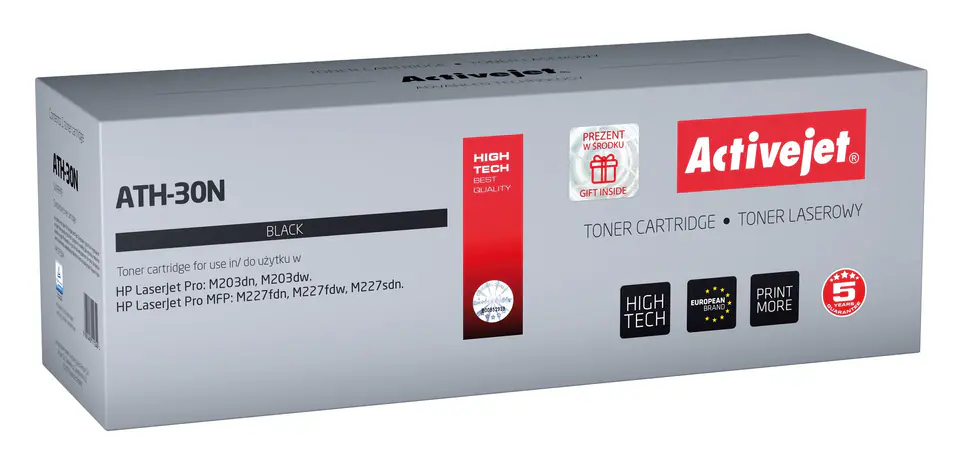 ⁨Activejet ATH-30N toner (replacement for HP 30A CF230A; Supreme; 1600 pages; black)⁩ at Wasserman.eu