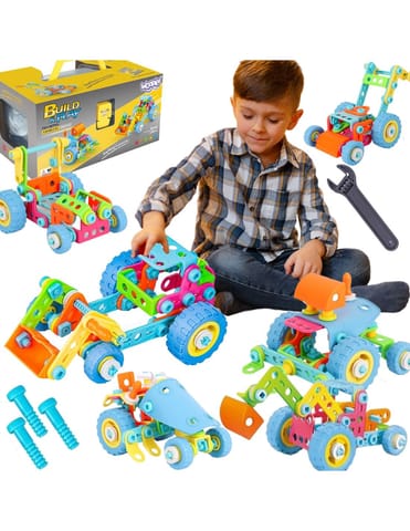 ⁨WOOPIE Zestaw Pojazdów Klocki Konstrukcyjny 6w1 STEM⁩ w sklepie Wasserman.eu