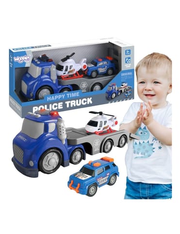 ⁨WOOPIE Niebieska Laweta Policyjna City Truck Efekty Dźwiękowe i Świetlne⁩ w sklepie Wasserman.eu
