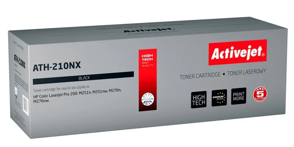 ⁨Activejet ATH-210NX Toner (zamiennik HP 131X CF210X, Canon CRG-731BH; Supreme; 2400 stron; czarny)⁩ w sklepie Wasserman.eu