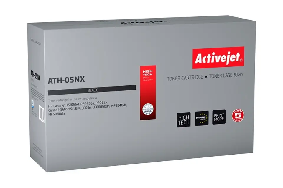 ⁨Activejet ATH-05NX Toner (zamiennik HP 05X CE505X, Canon CRG-719H; Supreme; 6500 stron; czarny)⁩ w sklepie Wasserman.eu