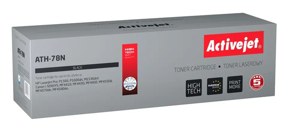 ⁨Toner Activejet ATH-78N (zamiennik HP 78A CE278A, Canon CRG-728; Supreme; 2500 stron; czarny)⁩ w sklepie Wasserman.eu