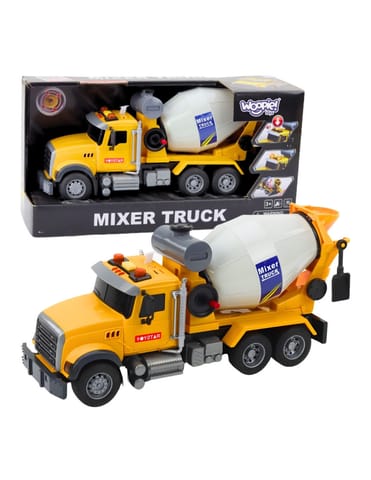 ⁨WOOPIE Ciężarówka Betoniarka Obrotowy Bęben Światła Dźwięki Żółta⁩ w sklepie Wasserman.eu