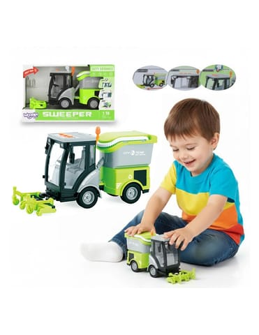 ⁨WOOPIE Zamiatarka Miejska 1:16 Zielona Efekty Dźwiękowe i Świetlne⁩ w sklepie Wasserman.eu