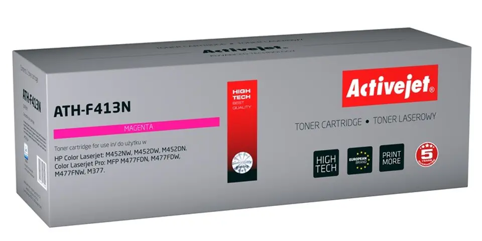 ⁨Activejet ATH-F413N toner (replacement for HP 410A CF413A; Supreme; 2300 pages; magenta)⁩ at Wasserman.eu