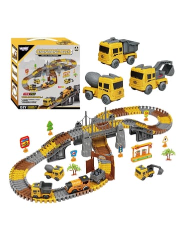 ⁨WOOPIE Tor Samochodowy XXL Kolejka Elektryczna Plac Budowy 174 el.⁩ w sklepie Wasserman.eu