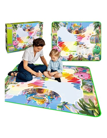 ⁨WOOPIE Mata Wodna do Malowania dla Dzieci z Dinozaurami + Akcesoria⁩ w sklepie Wasserman.eu