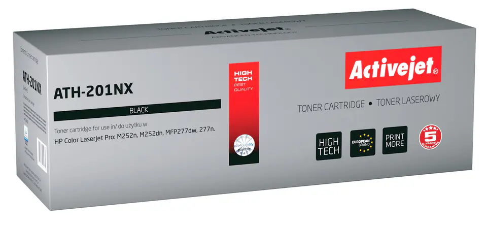 ⁨Activejet ATH-201NX Toner (zamiennik HP 201X CF400X; Supreme; 2800 stron; czarny)⁩ w sklepie Wasserman.eu