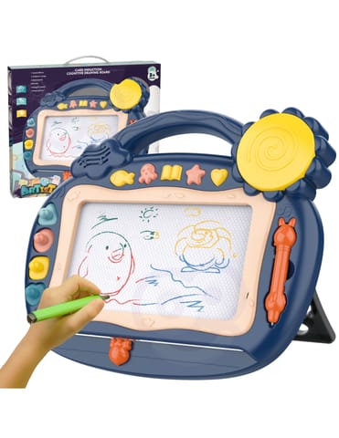 ⁨WOOPIE Znikopis Tablica Magnetyczna Kolorowa Stempelki Niebieski⁩ w sklepie Wasserman.eu