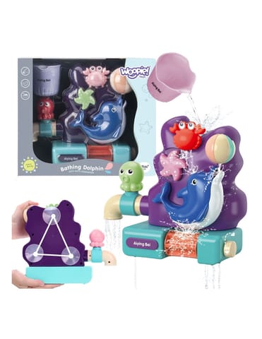 ⁨WOOPIE BABY Zabawka do Kąpieli Kranik Fontanna Przelewowa Wodospad Delfinek⁩ w sklepie Wasserman.eu