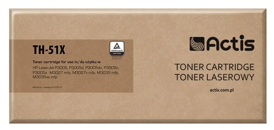 ⁨Actis TH-51X toner (replacement for HP 51X Q7551X; Standard; 13000 pages; black)⁩ at Wasserman.eu