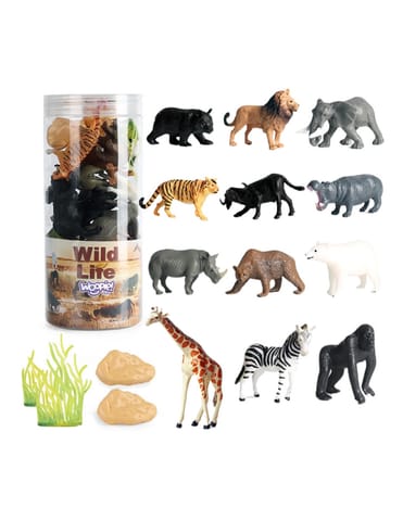⁨WOOPIE Zestaw Figurki Dzikie Zwierzęta 16 szt.⁩ w sklepie Wasserman.eu