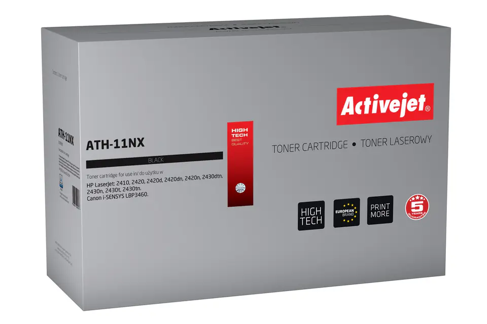 ⁨Activejet ATH-11NX Toner (replacement for HP 11X Q6511X, Canon CRG-710H; Supreme; 13500 pages; black)⁩ at Wasserman.eu