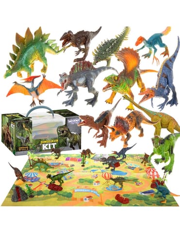 ⁨WOOPIE Duży Zestaw Figurki Dinozaury XXL + Mata "Prehistoryczny Świat"⁩ w sklepie Wasserman.eu