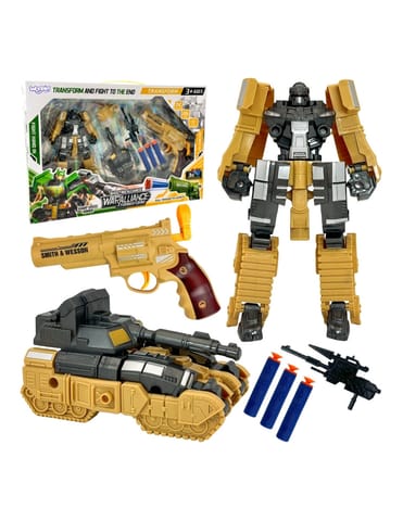 ⁨WOOPIE Zestaw 3w1 Robot Transformujący Czołg i Wyrzutnia na Strzałki Brązowy⁩ w sklepie Wasserman.eu