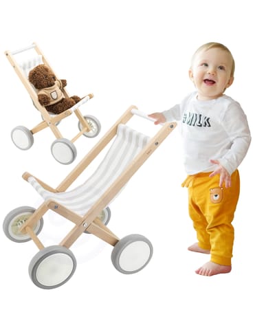 ⁨VIGA Drewniany Wózek Dla Lalek Spacerówka⁩ w sklepie Wasserman.eu