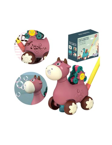 ⁨WOOPIE Pchacz Krówka do Pchania z Dźwiękiem i Bańkami Mydlanymi Różowa⁩ w sklepie Wasserman.eu