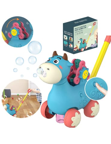 ⁨WOOPIE Pchacz Krówka do Pchania z Dźwiękiem i Bańkami Mydlanymi Niebieska⁩ w sklepie Wasserman.eu