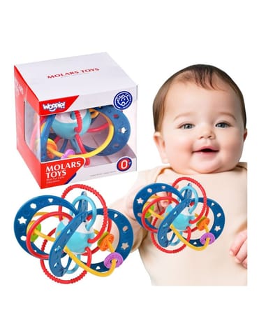 ⁨WOOPIE BABY Zabawka Sensoryczna 2w1 Gryzak Grzechotka Montessori⁩ w sklepie Wasserman.eu