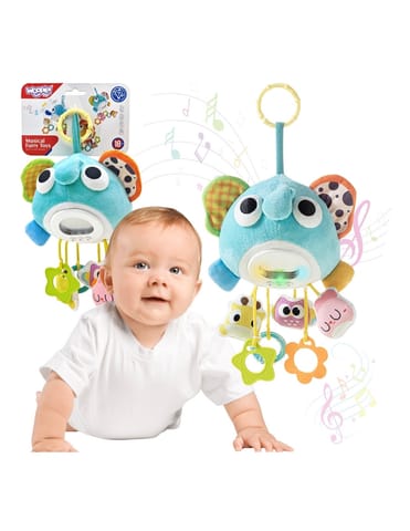 ⁨WOOPIE Baby Pluszowy Słonik Maskotka Interaktywna Przytulanka Muzyczna z Zawieszkami i Gryzakami⁩ w sklepie Wasserman.eu