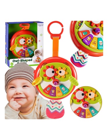 ⁨WOOPIE BABY Interaktywna Zabawka Sowa Pianinko z Szeleszczącym Ogonem⁩ w sklepie Wasserman.eu