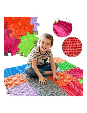 ⁨WOOPIE Mata Sensoryczna Ortopedyczna Puzzle 8 el. WERSJA-1A⁩ w sklepie Wasserman.eu