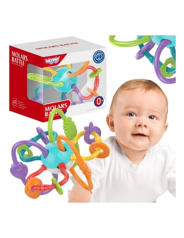 ⁨WOOPIE BABY ZABAWKA SENSORYCZNA GRZECHOTKA GRYZAK 2w1⁩ w sklepie Wasserman.eu