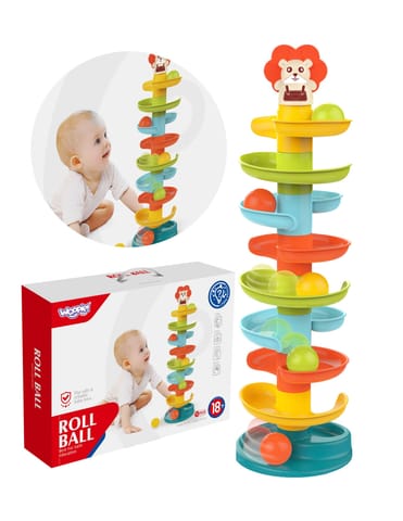 ⁨WOOPIE BABY Kulodrom Tor Kulkowy Zestaw Spirala + 6 Kulek⁩ w sklepie Wasserman.eu