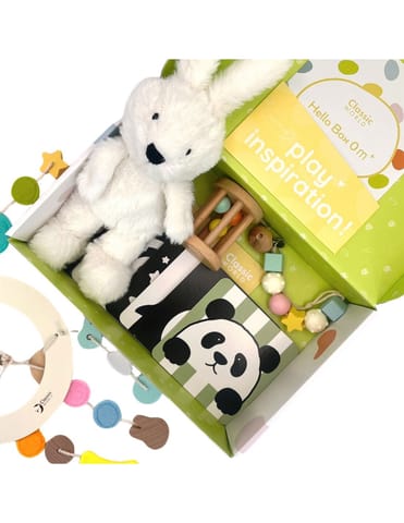 ⁨CLASSIC WORLD Pastelowy Zestaw dla Niemowląt Box Pierwsze Zabawki od 0 - 6 miesięcy⁩ w sklepie Wasserman.eu