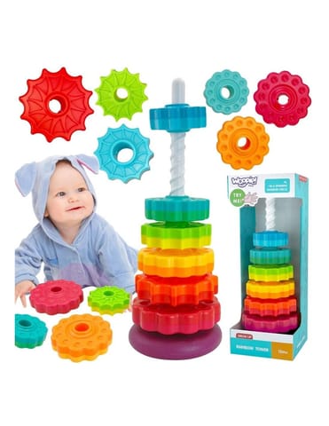 ⁨WOOPIE BABY Edukacyjna Piramidka Zakręcona Wieża⁩ w sklepie Wasserman.eu