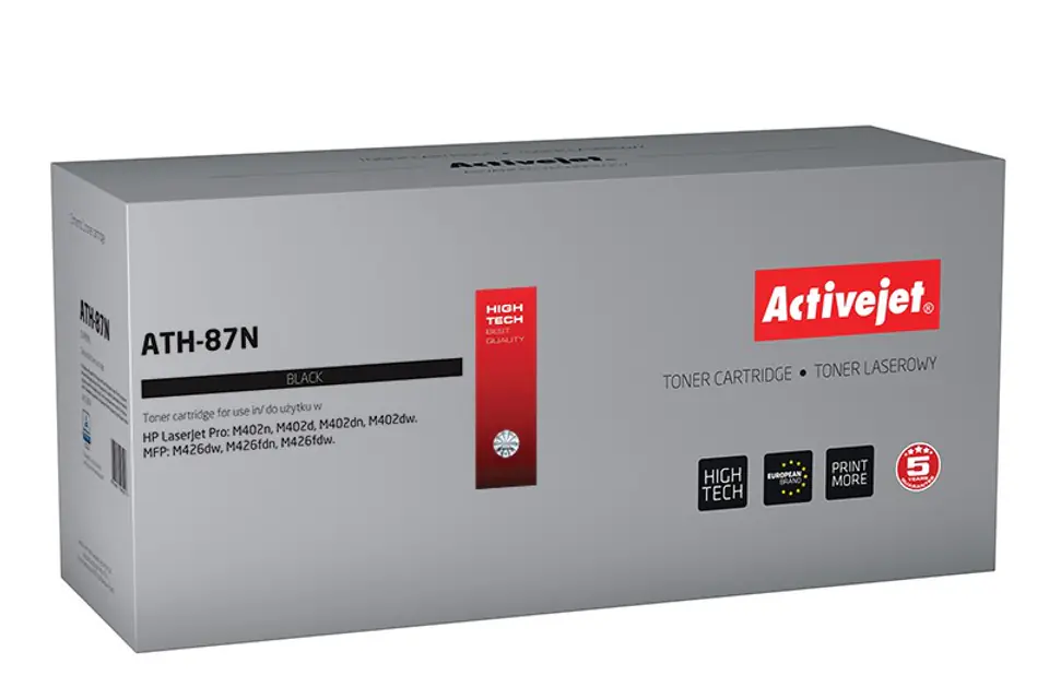 ⁨Activejet ATH-87N toner (replacement for HP 87A CF287A; Supreme; 9000 pages; black)⁩ at Wasserman.eu