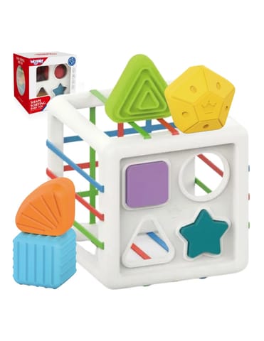 ⁨WOOPIE BABY Elastyczna Kostka Sensoryczna Sorter dla Dzieci Kolorowe Kształty 11 el.⁩ w sklepie Wasserman.eu