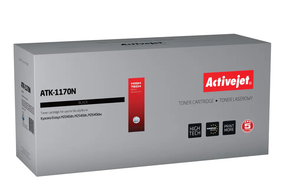 ⁨Activejet ATK-1170N Toner (replacement for Kyocera TK-1170; Supreme; 7200 pages; black)⁩ at Wasserman.eu