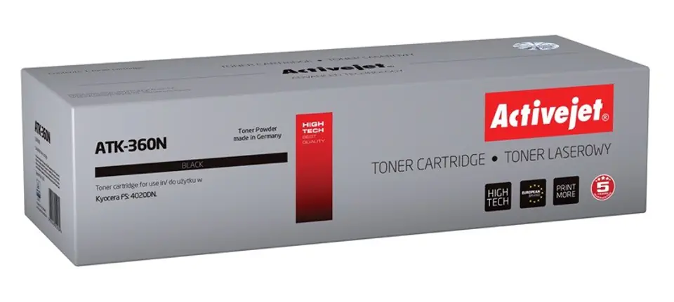 ⁨Toner Activejet ATK-360N (zamiennik Kyocera TK-360; Supreme; 20000 stron; czarny)⁩ w sklepie Wasserman.eu