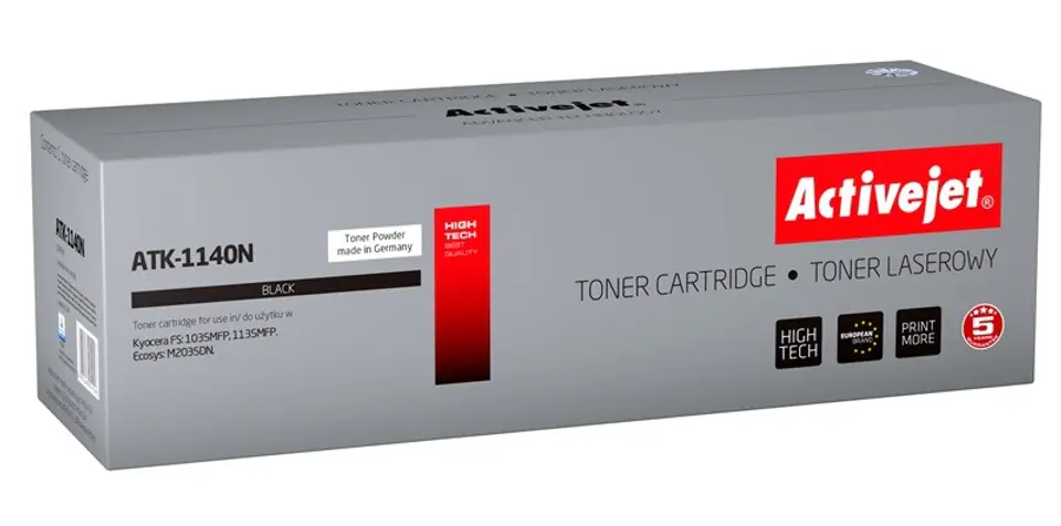 ⁨Activejet Toner ATK-1140N (replacement for Kyocera TK-1140; Supreme; 7200 pages; black)⁩ at Wasserman.eu