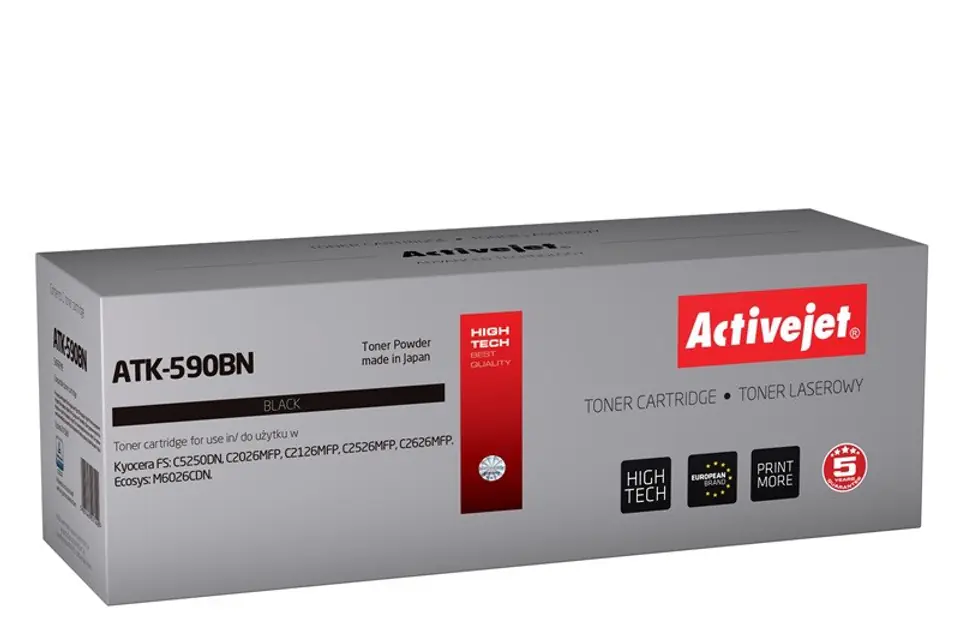 ⁨Activejet Toner ATK-590BN (zamiennik Kyocera TK-590BK; Supreme; 7000 stron; czarny)⁩ w sklepie Wasserman.eu