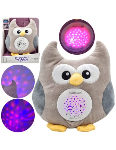 ⁨WOOPIE BABY Przytulanka Usypiacz Projektor 2w1 Sówka - 10 Kołysanek⁩ w sklepie Wasserman.eu
